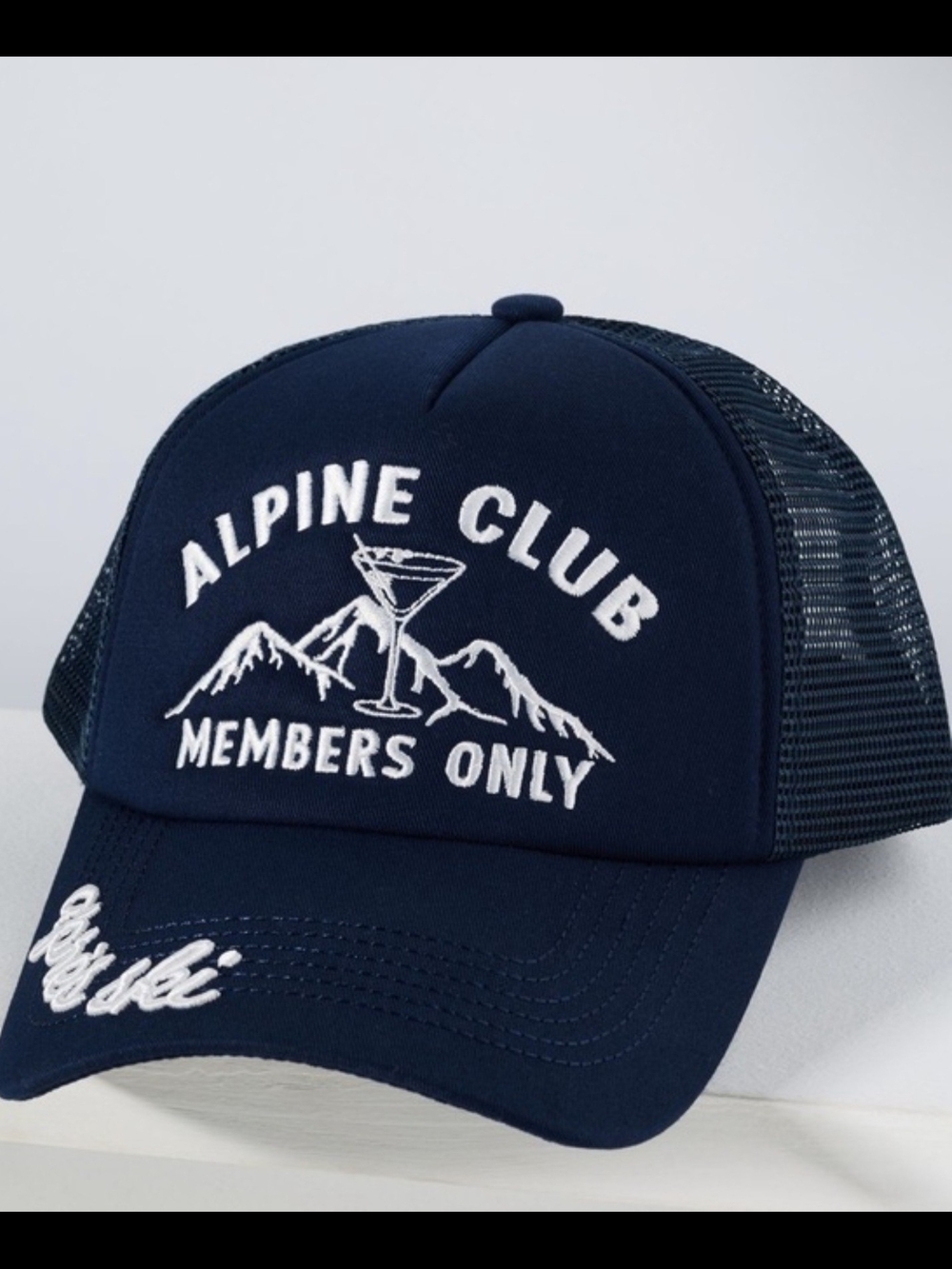 Alpine Club Members Only Navy Trucker Hat